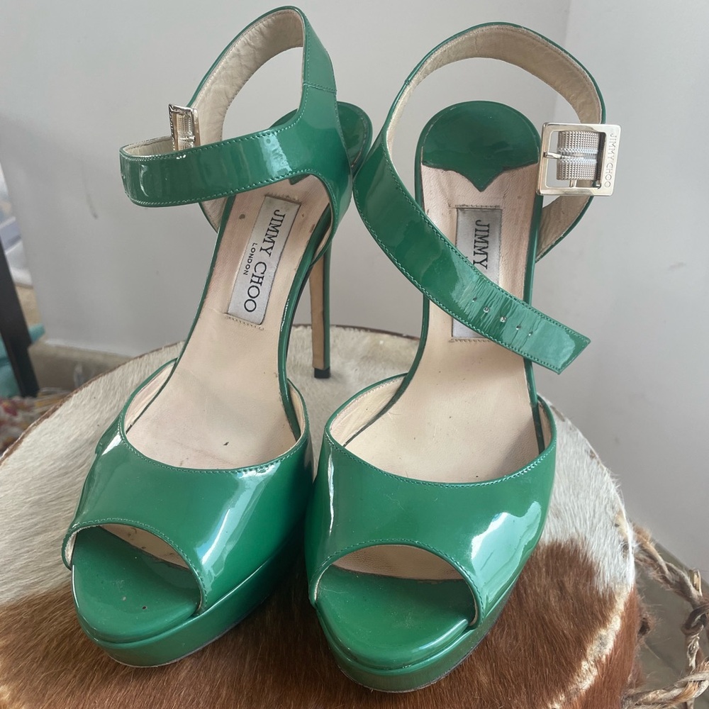 Green Jimmy Choos 39.5 - Showstoppers!